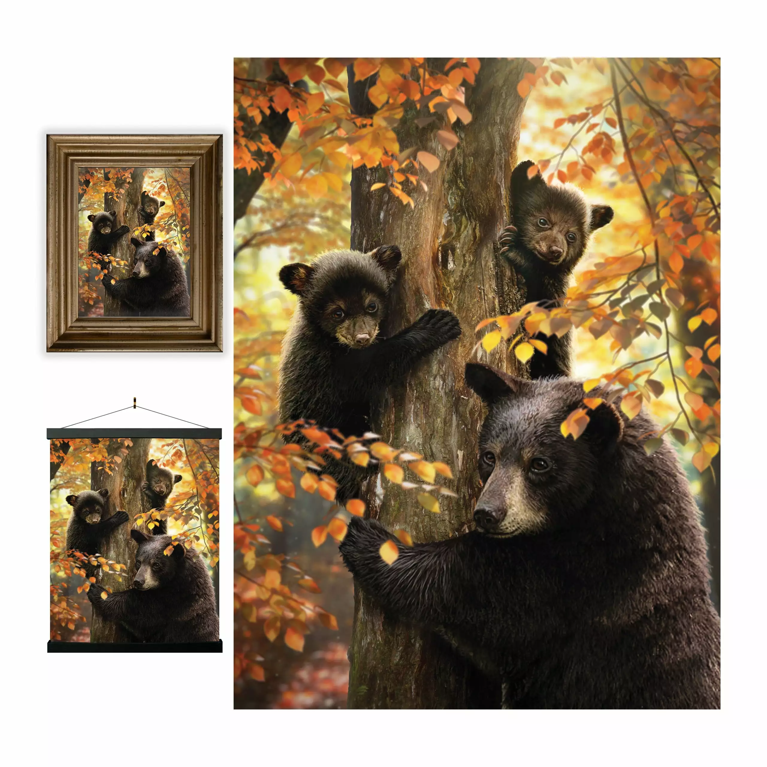 3D LiveLife Lenticular Wall Art Prints Mother's Watch Bear Poster David Penfound Deluxebase