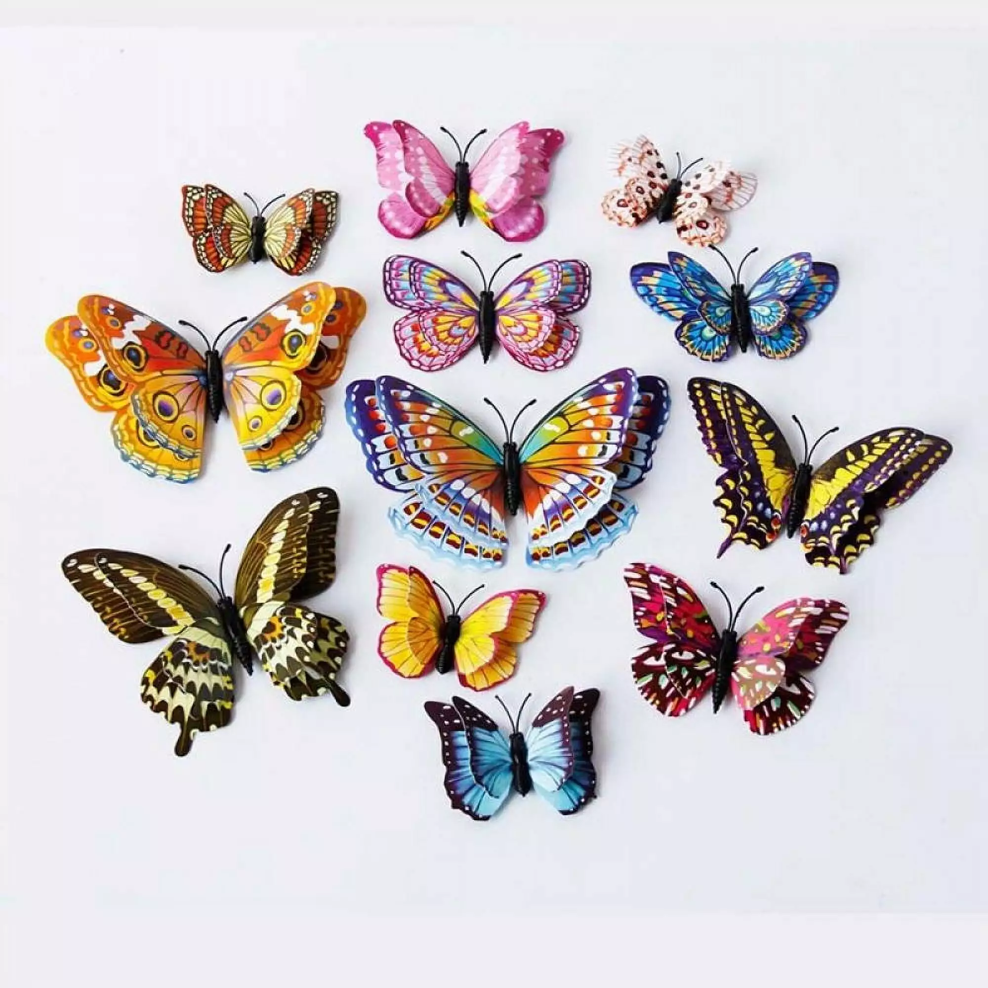 12pcs 3D Luminous Butterfly Wall Stickers Removable Ceiling Decals Kids Bedroom Decor Spree