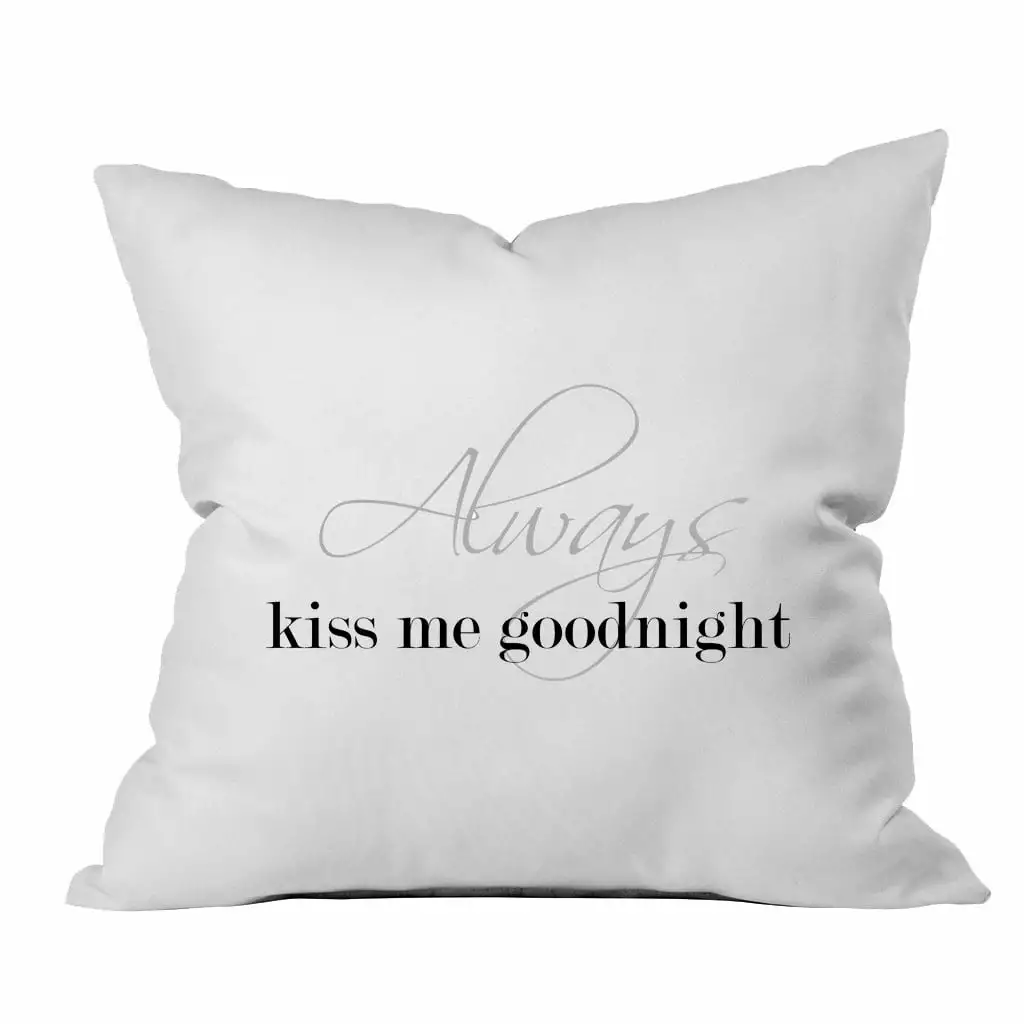 Always Throw Pillow 18x18 Inch White Decorative Accent Cushion Home Sofa Oh | Susannah
