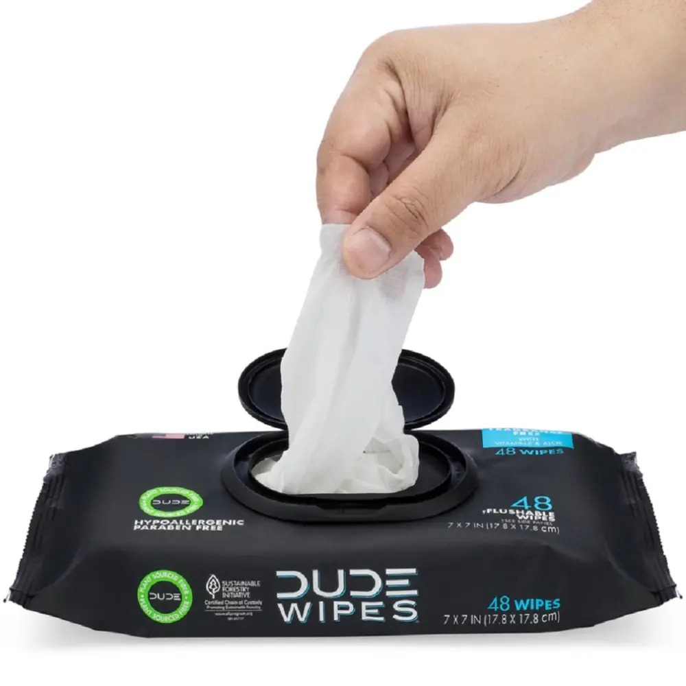 Dude Wipes DW-CE-3 Flushable Adult Wet Wipes Men 3 Pack Black