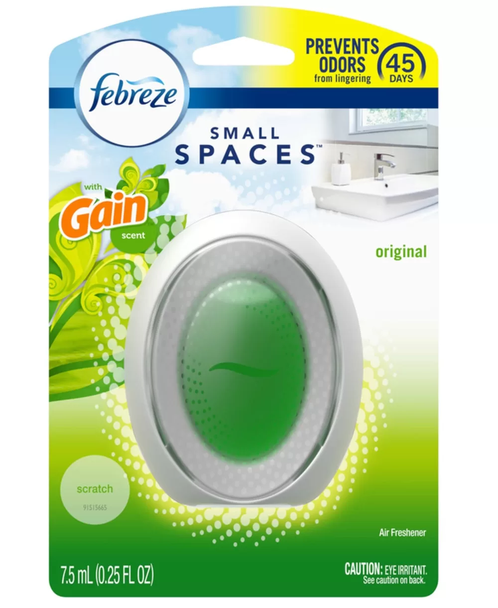 Febreze 93331 Small Spaces Air Freshener 0.25 Oz - Original Scent Home and Office