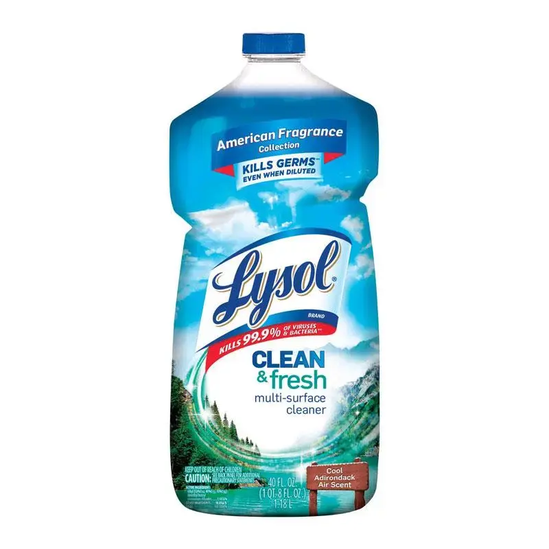 Lysol Clean and Fresh Cool Adirondack Air Scent Antibacterial Disinfectant 40 oz Pack 9