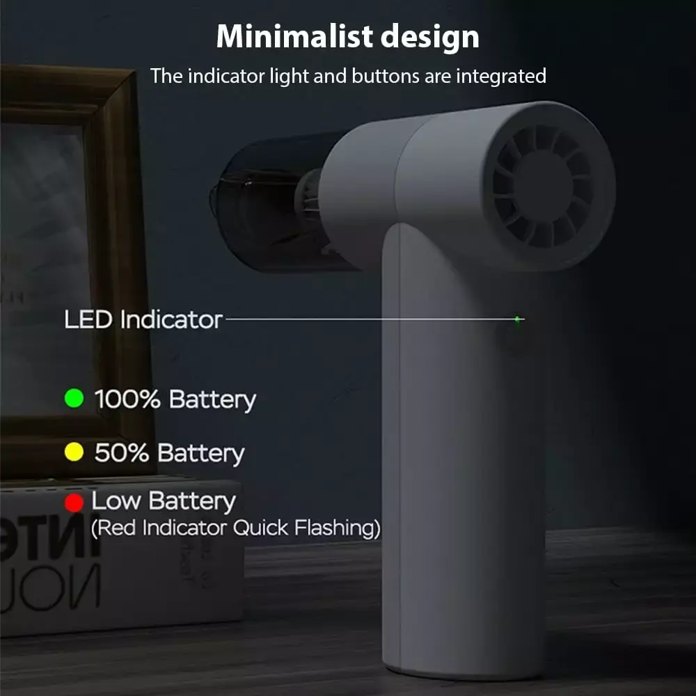 100000RPM Turbo Electric Air Duster Handheld Compressed Air Blower Cars Computers