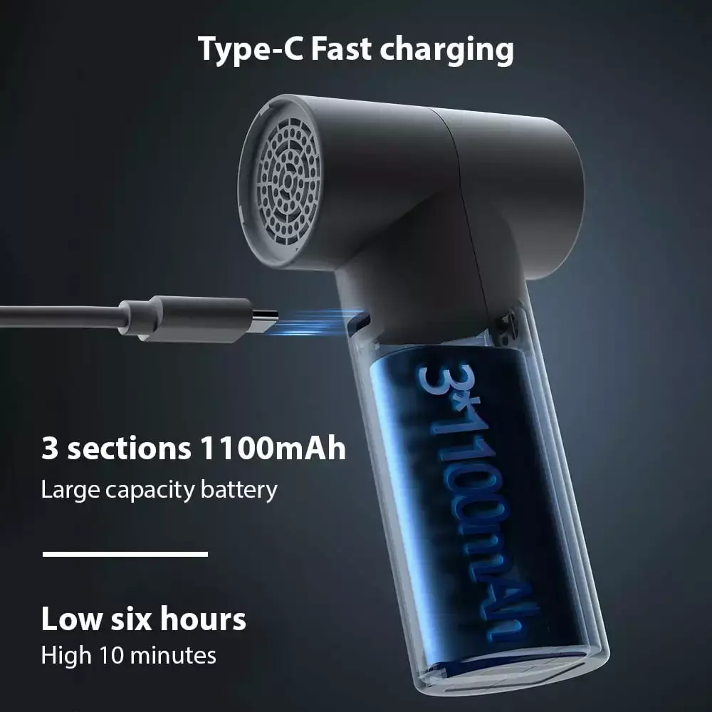 Handheld Electric Air Duster 100000RPM Turbo Fan Built- Battery Cars