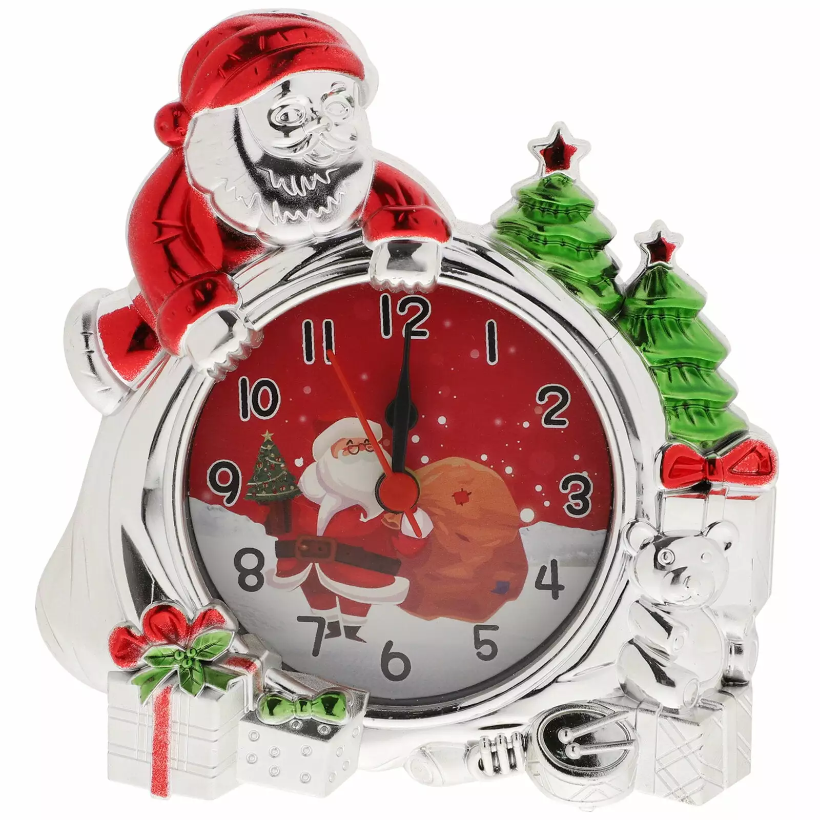 Hemoton Retro Alarm Clock Father Christmas Creative Gift Battery-Free