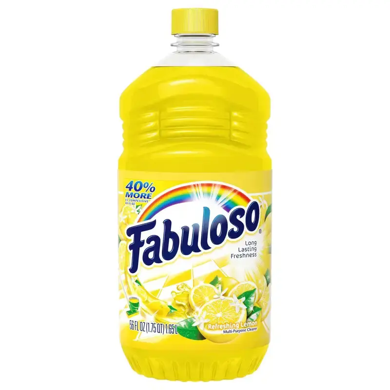 Fabuloso Lemon Scent All Purpose Cleaner Liquid 56 oz Pack 6 Multi-Surface Cleaning