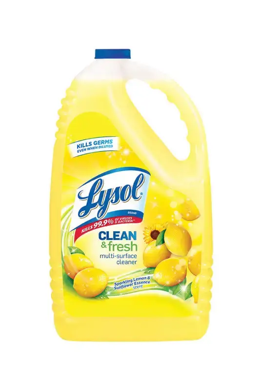 Lysol Lemon Scent All Purpose Cleaner Liquid 144 oz Pack 4