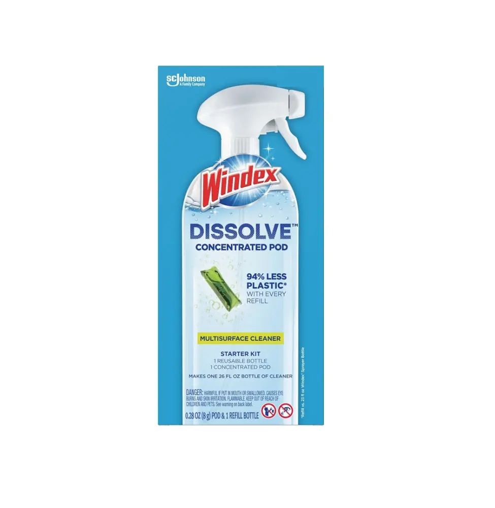 Windex 00400 Dissolve Concentrated Pod Multi-Surface Cleaner Green