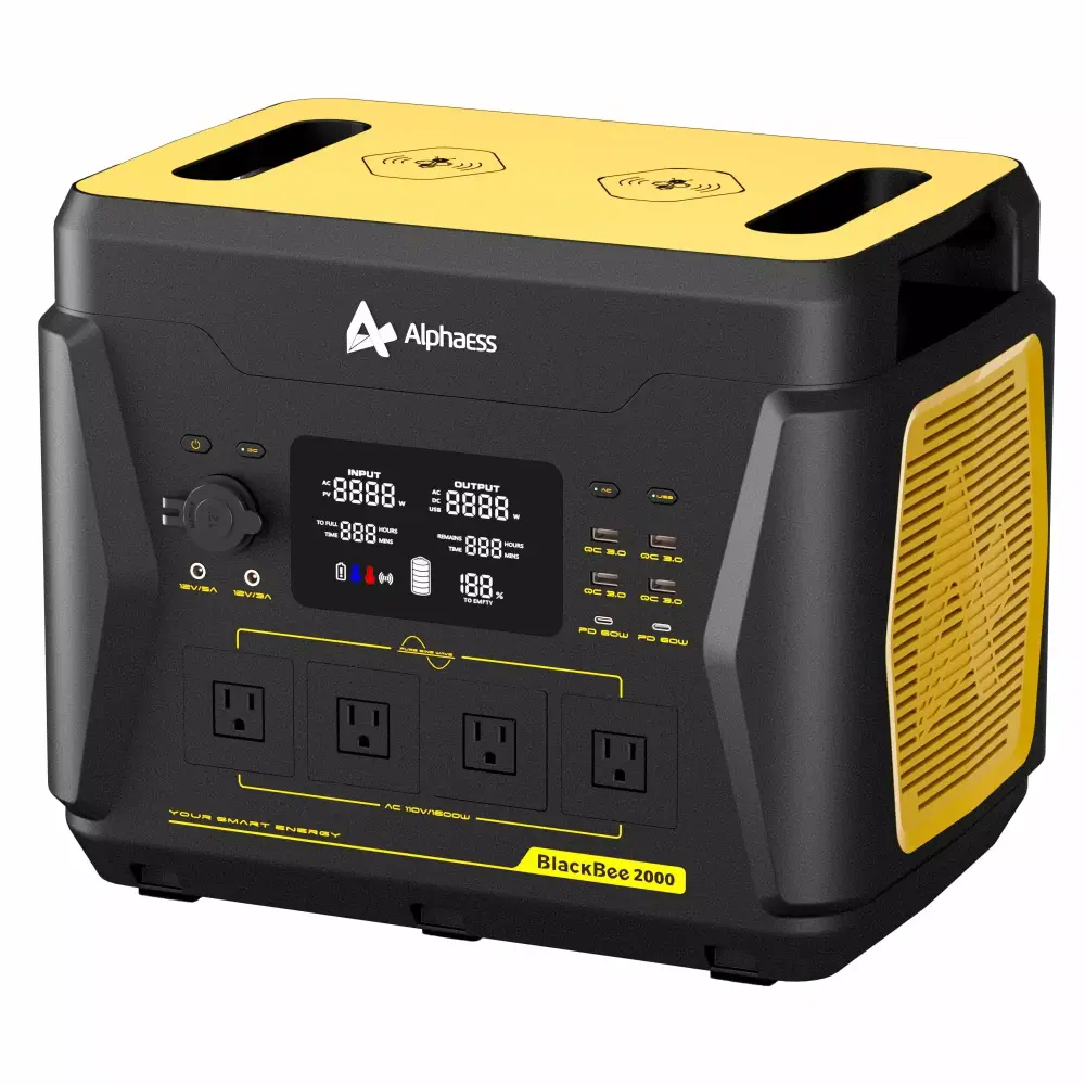 AlphaESS 2203Wh Solar Generator 1600W 4 AC Outlets Home Backup Camping Emergency