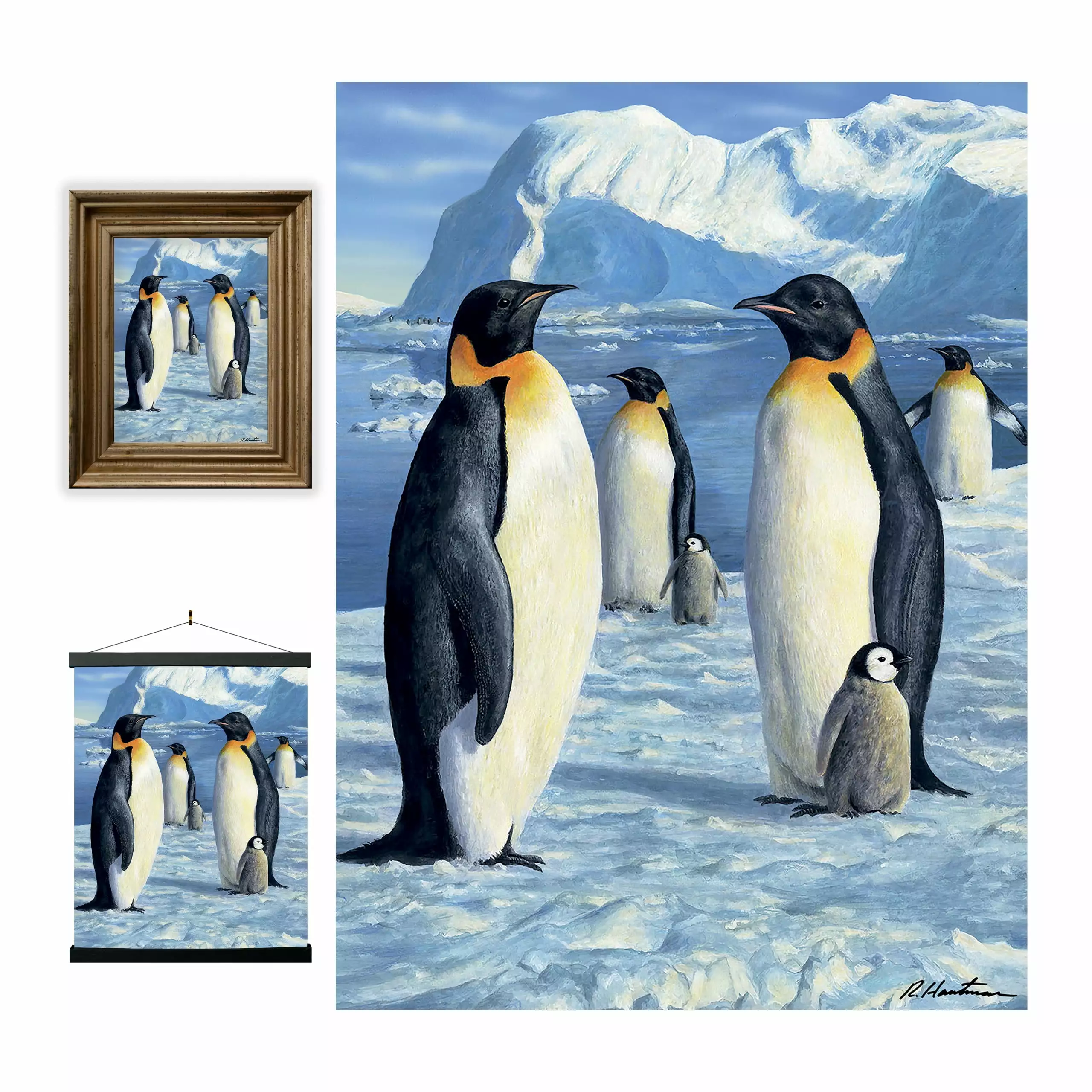 3D LiveLife Lenticular Wall Art Antarctic Majesty Penguin Poster Deluxebase Unframed Robert Hautman