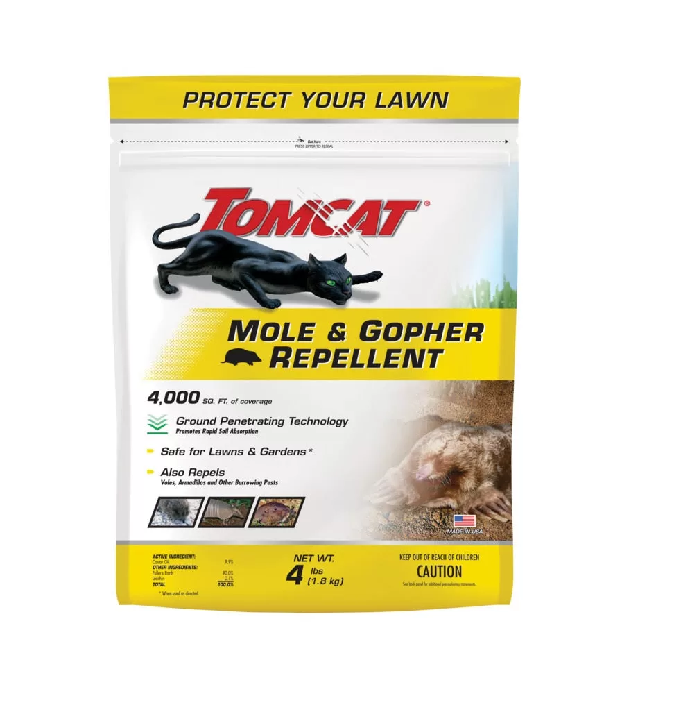Tomcat 0348304 Mole and Gopher Repellent Granule Covers 4000 sq-ft