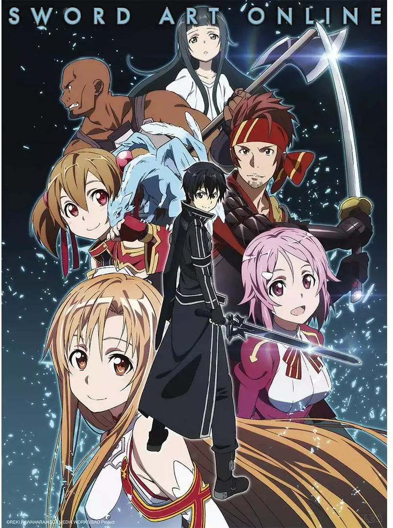 ABYstyle Sword Art Online Party Members Mini Poster 15x20.5 Inches Anime Wall Art