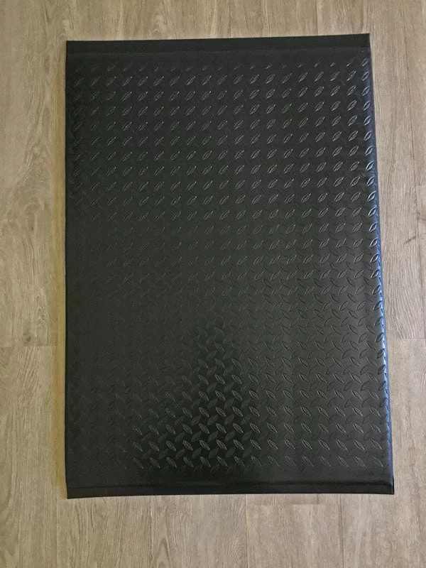 Portico Systems A6085569 Diamond Anti Fatigue Mat PVC Foam Black 33x24 Inches