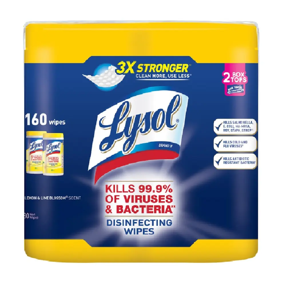 Lysol 1920080296 Antibacterial Wipes Fiber Weave Disinfecting