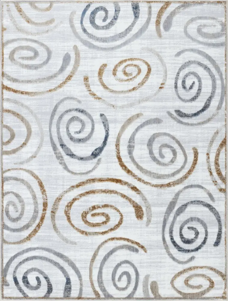 Non-Slip Rug Nova - 7'10" X 9'10" Area Rug - Manifold / White