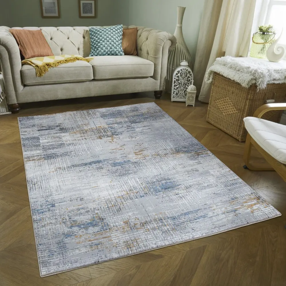 Nova - 5'3" X 7' Area Rug - Numerous, Light Gray