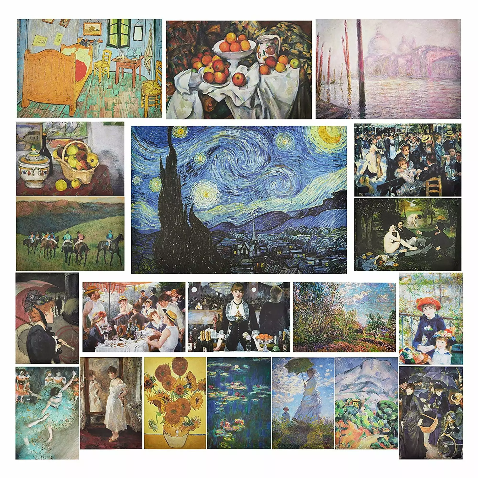 20-Pack Famous Impressionist Wall Art Posters Classroom Home Decor The Gifted Stationery Company