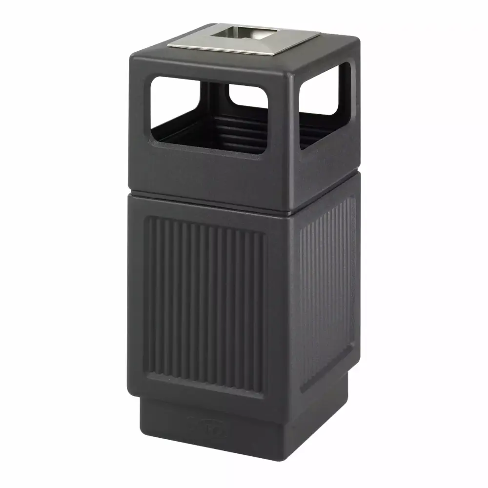 Canmeleon 38 Gallon Recessed Panel Side Open Waste Receptacle Ash Urn