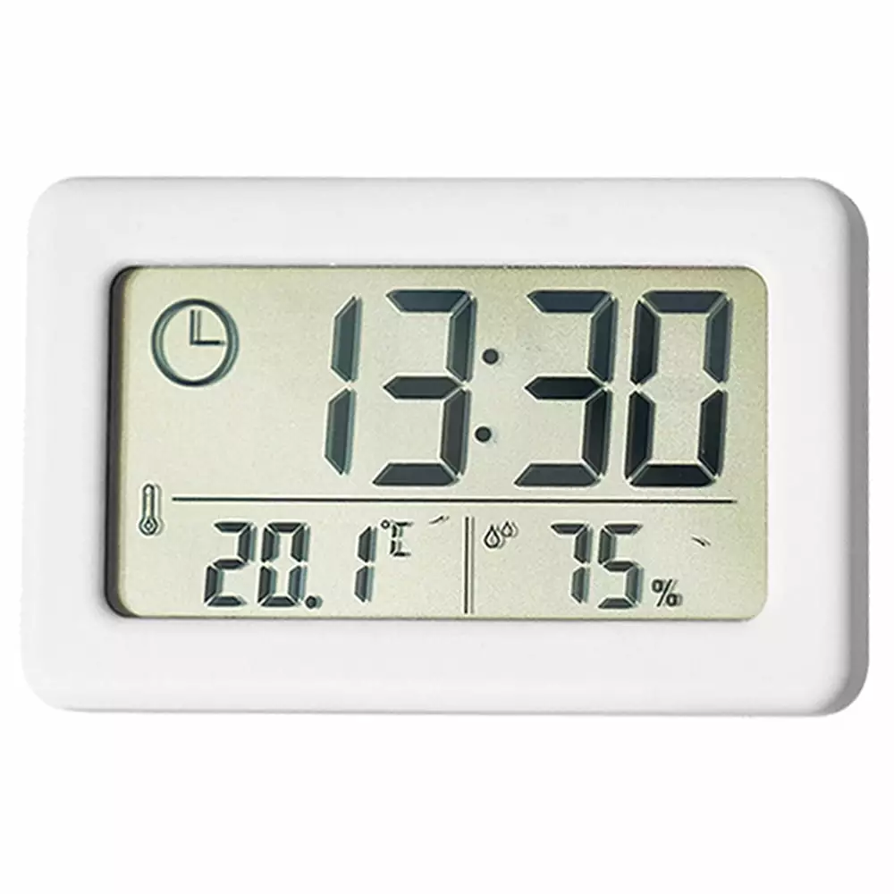 Atomic Clock Outdoor Indoor Temperature Self-Setting Alarm Large Display Wall or Desk Clock Pomoko