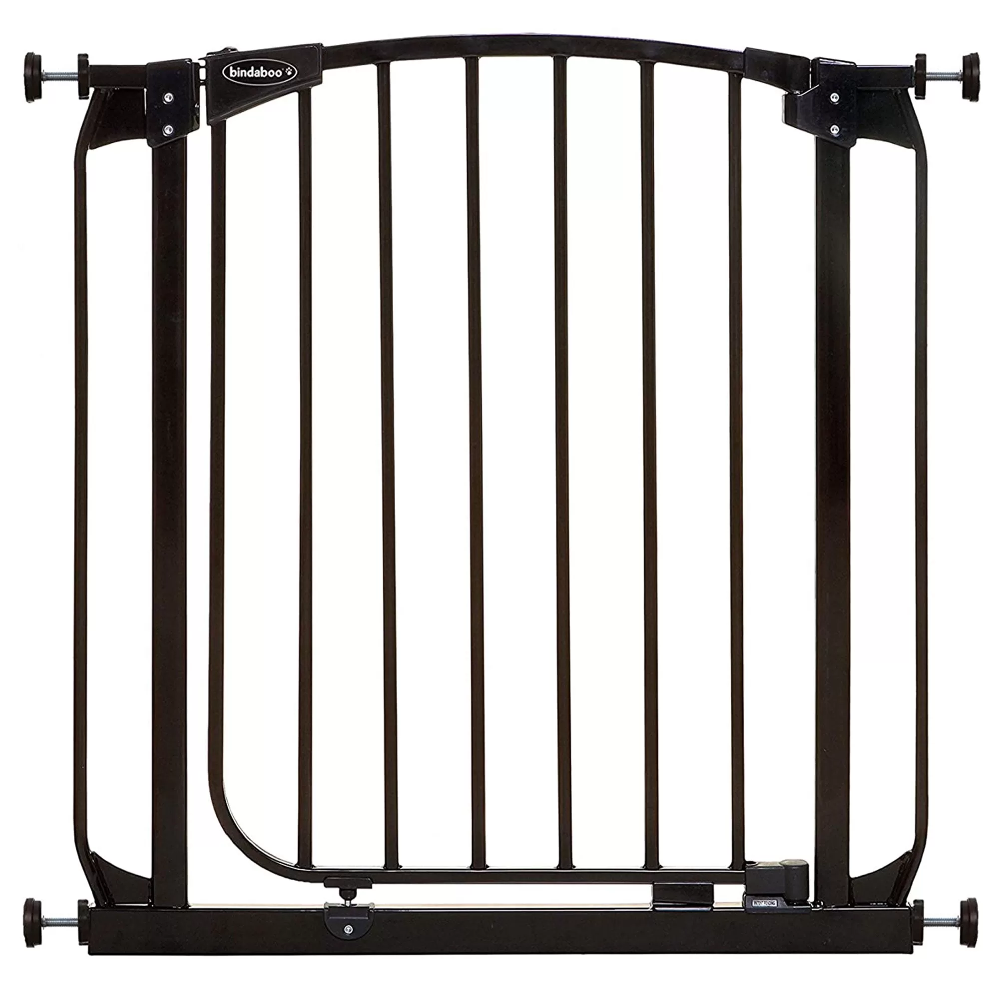 Bindaboo B1102 Zoe 28 to 32 Inch Expanding Swing Close Baby and Pet Gate Black