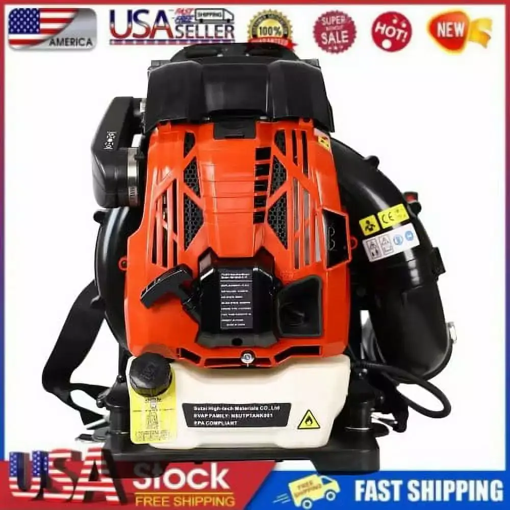 CLEARANCE Cordless Backpack Leaf Blower 76cc 750CFM 4-Stroke Engine Gas Powered 6cc