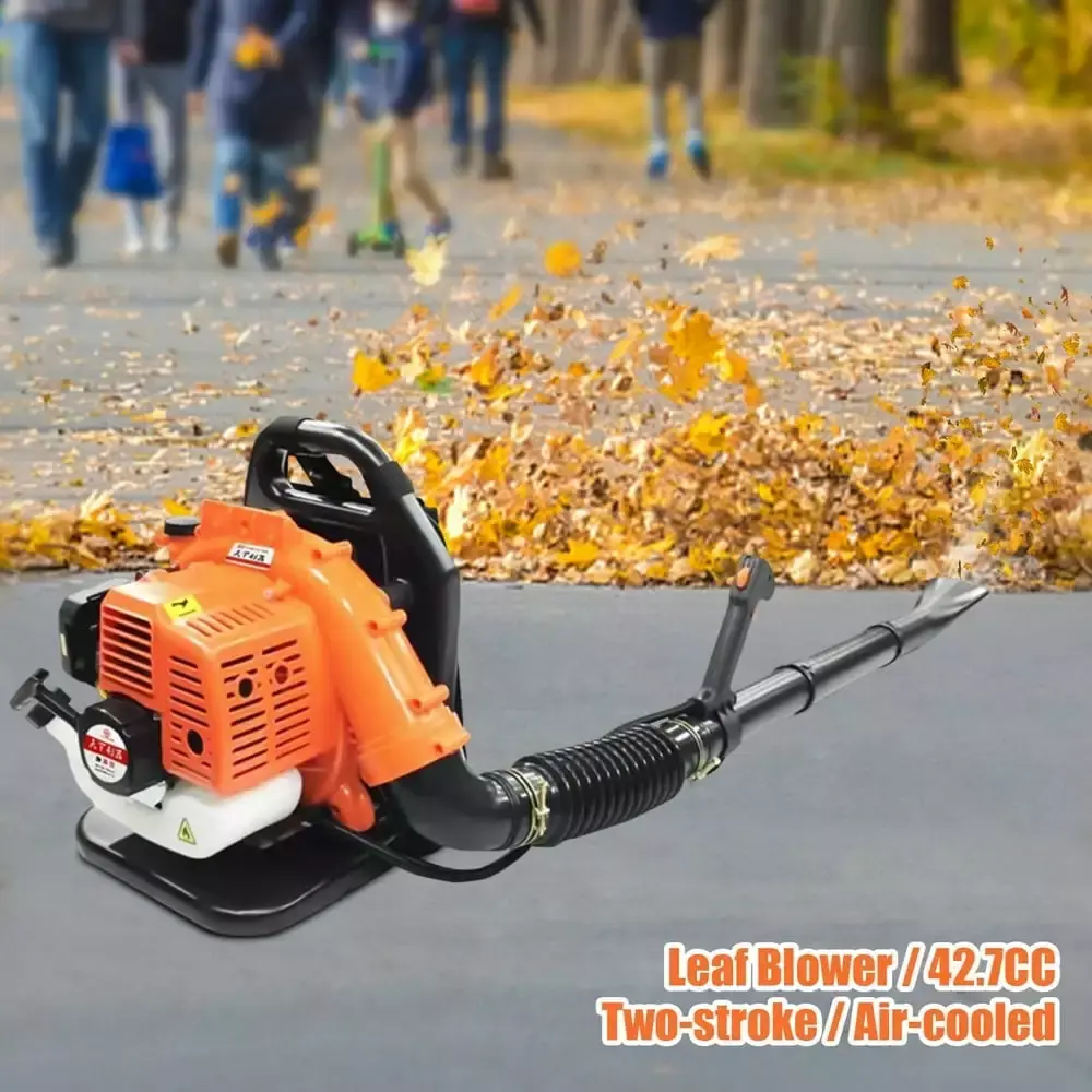 NEWCE 42.7CC 2 Stroke Gas Powered Backpack Leaf Blower 156MPH Cordless Commercial Lawn Care Blower Harness