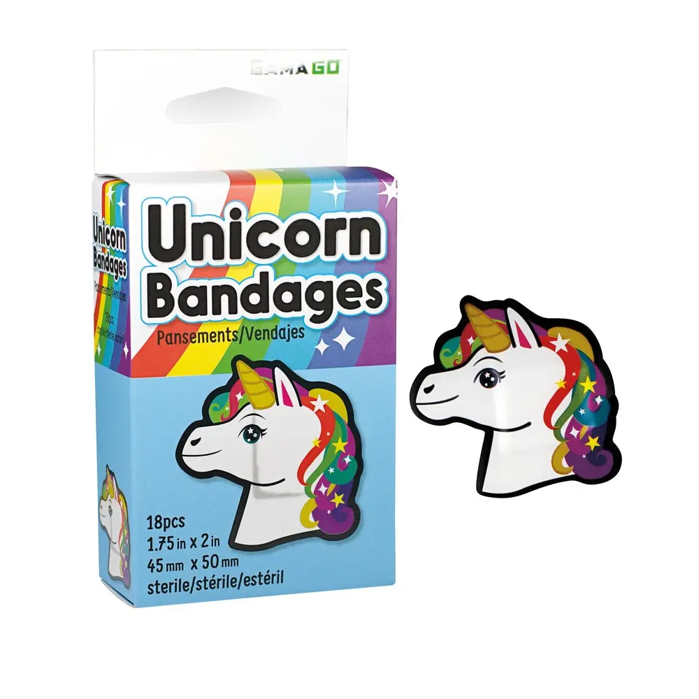 Gamago EA1519 Multicolored Bandages Fun Printed Adhesive Wound Care Kids and Adults