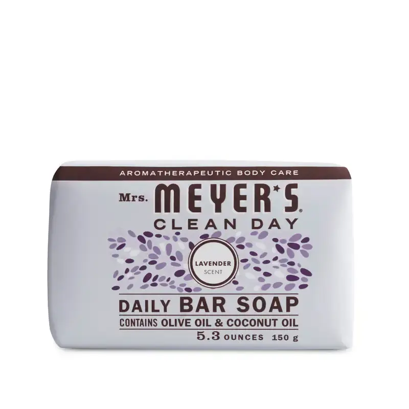 Mrs. Meyer's Clean Day Organic Lavender Scent Bar Soap 5.3 oz Pack 12