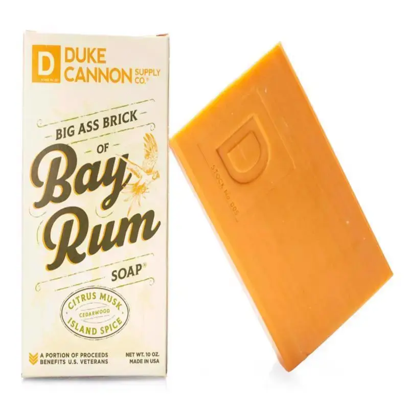 Duke Cannon Big Ass Brick Soap Bay Rum Scent Bar Soap 10 oz Pack 6