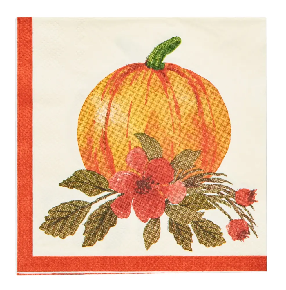 Autumn Foliage Paper Cocktail Napkin/20pk