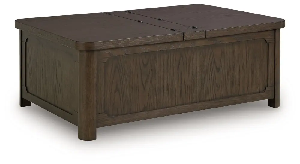 Breckington - Cocktail Table Storage - Deep Brown