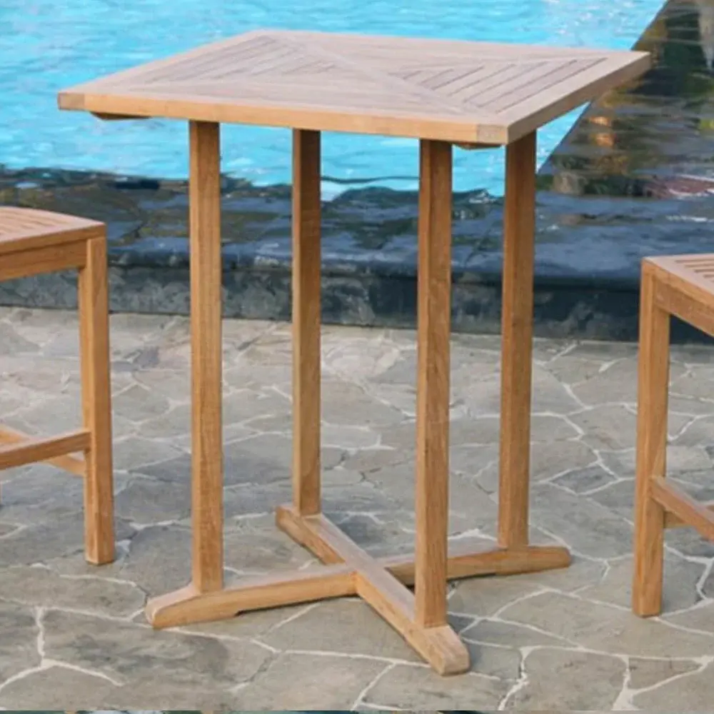 Teak Wood Square Bar Table