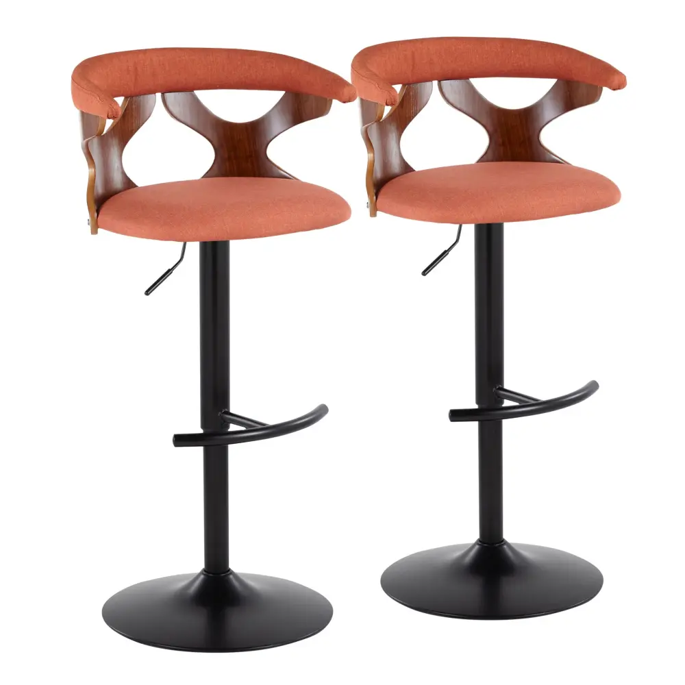 Gardenia - Contemporary Modifiable Barstool Swivel Rounded T Footrest (Set 2) 60 Inch Bar
