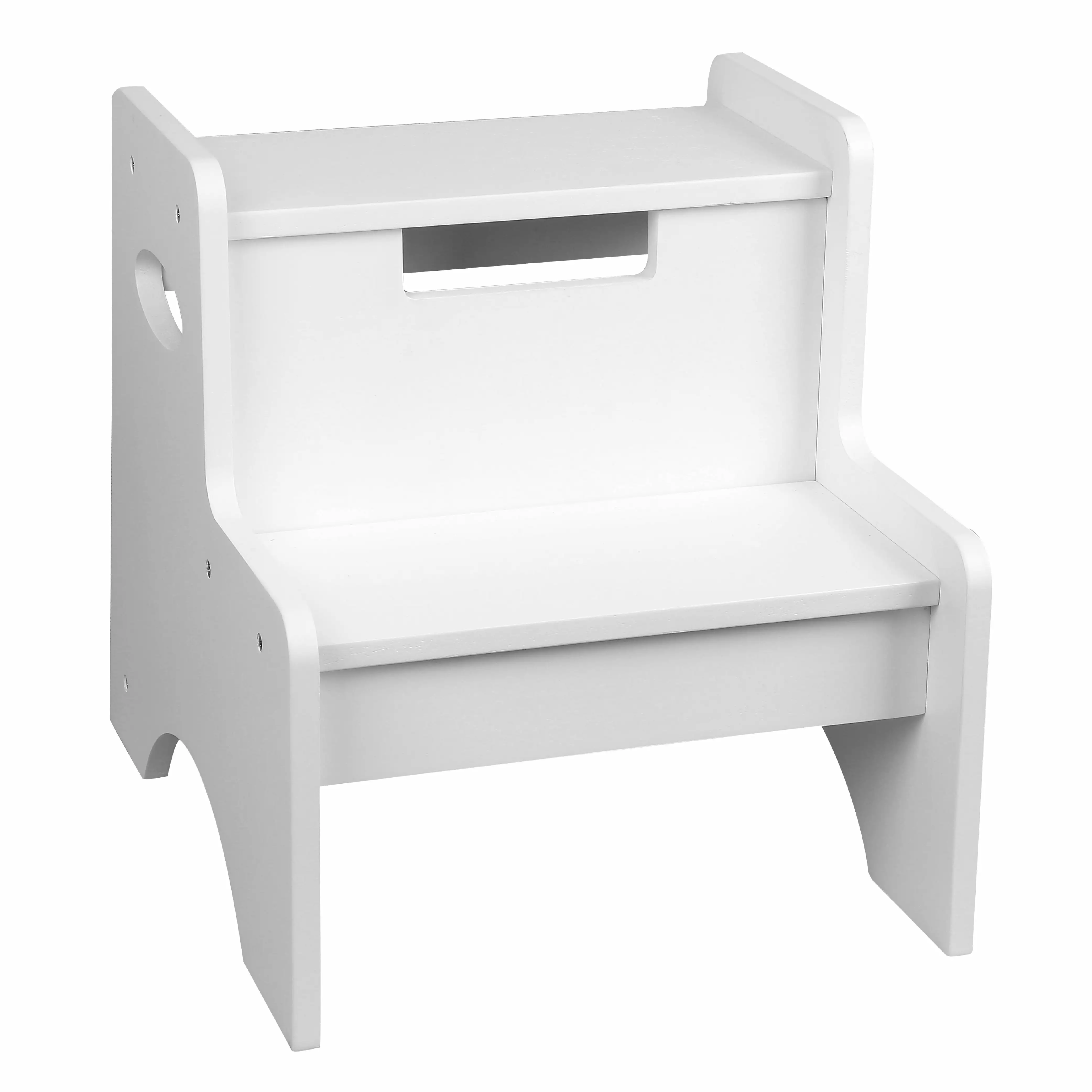 Two Step Stool White - Simple and Sturdy Step Stool Home and Office Use Wildkin