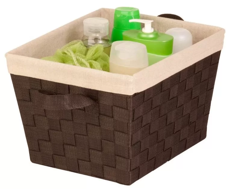 Honey Can Do Nested Woven Tote Espresso Medium Stackable Storage Basket