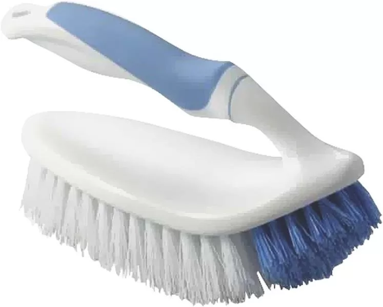 Simple Spaces Blue and White Angled Head Scrub Brush