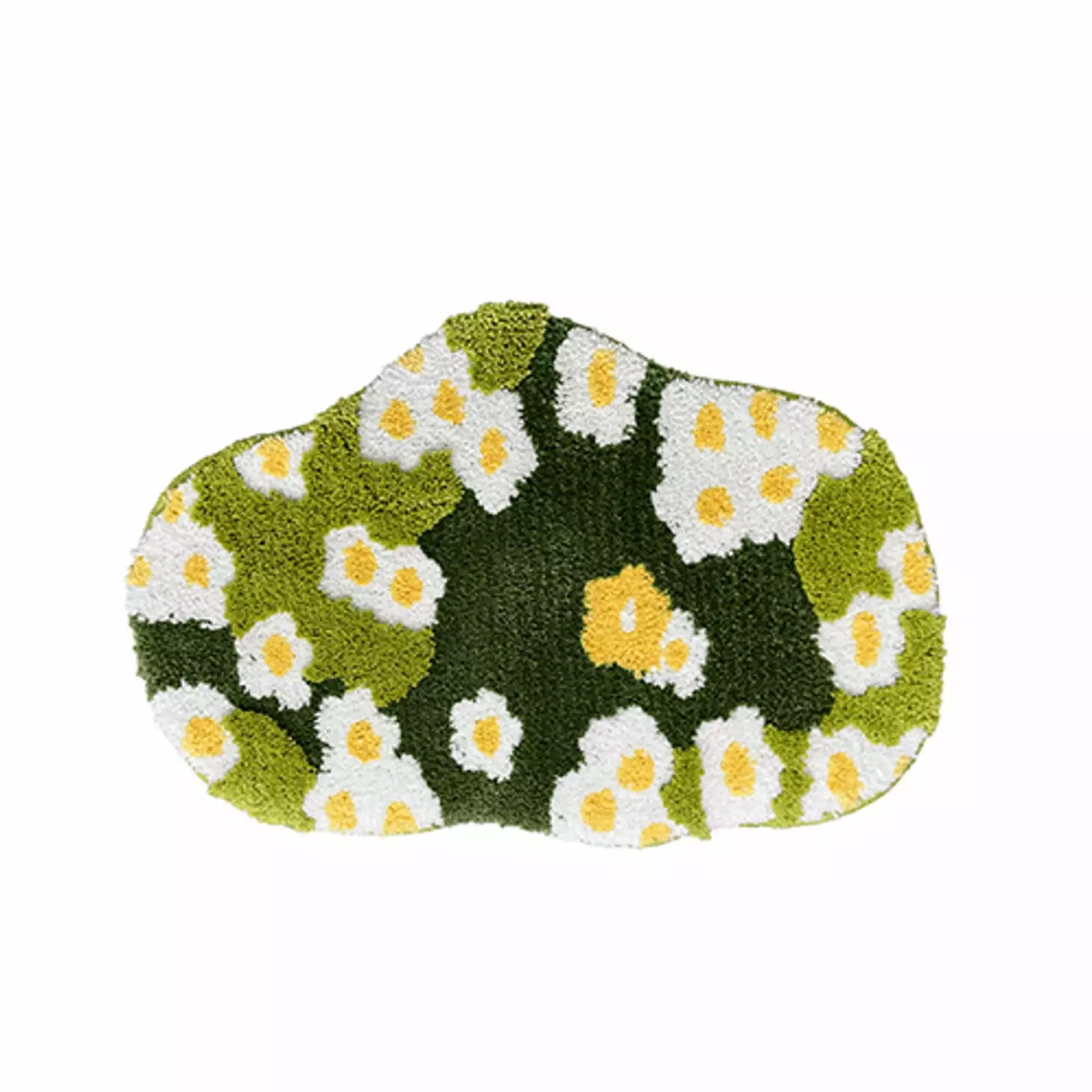 Outoloxit Moss Rug Floral Area Rugs Plant Flowers Bathroom Rug Cute Green Forest Leaf Plush Mat