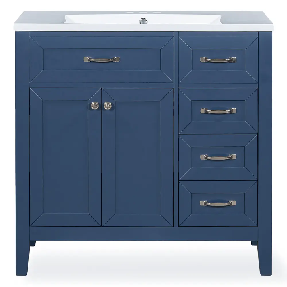 36'' Single Bathroom Vanity Cabinet Ceramic Top #BV-007