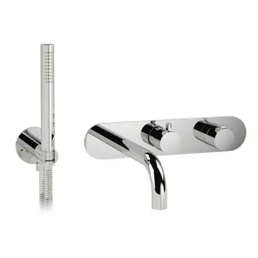 3/4" Thermostatic Wall Mounted Bath Faucet Hand Shower - DECORATIVE ADJUST