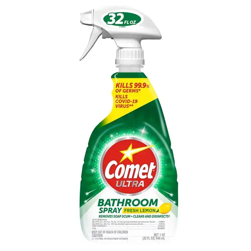 Comet Ultra Lemon Scent Concentrated Bathroom Cleaner Spray 32 oz Pack 9