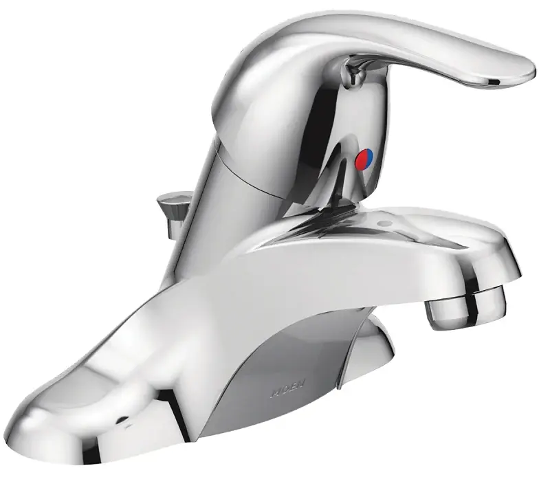 Moen Adler Series WS84503 Bathroom Faucet, 1.2 gpm, 1-Handle, Metal, Chromium Plated, Lever Handle, Low Arc Spout