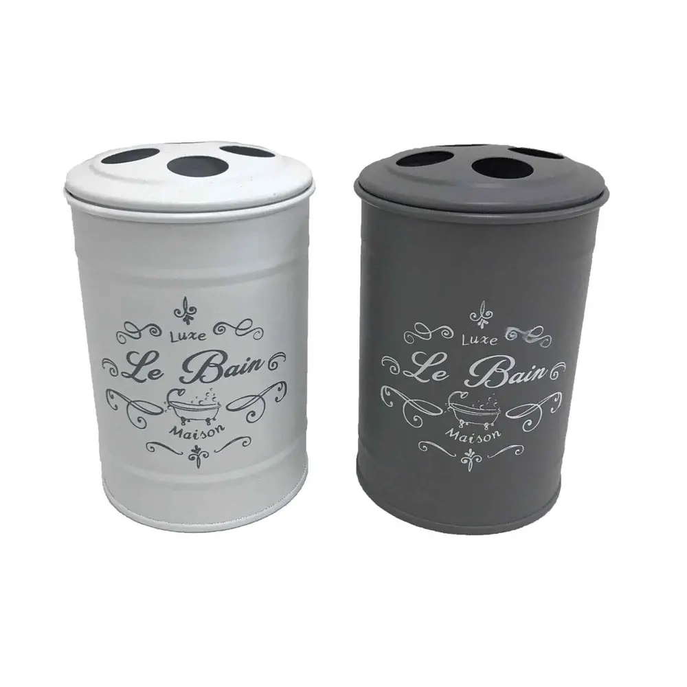 Toothbrush Holder ''Le Bain” Lettering, 2 Color Choices