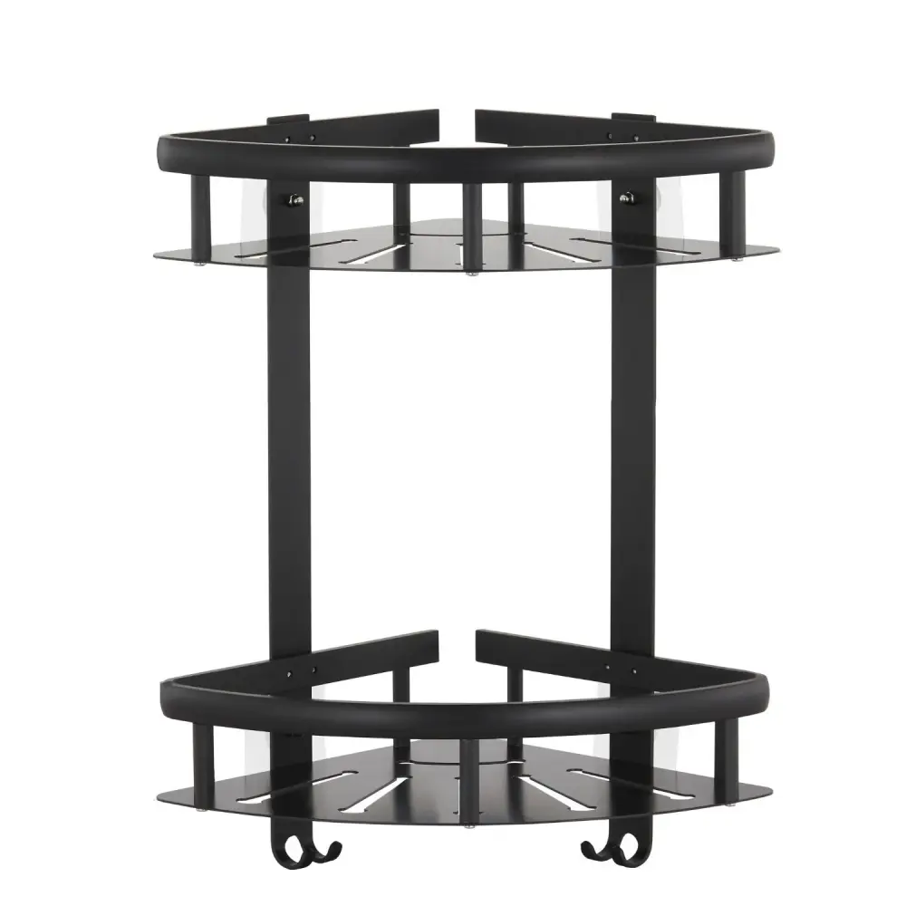 Aluminum Corner Shower Caddy Matte Black