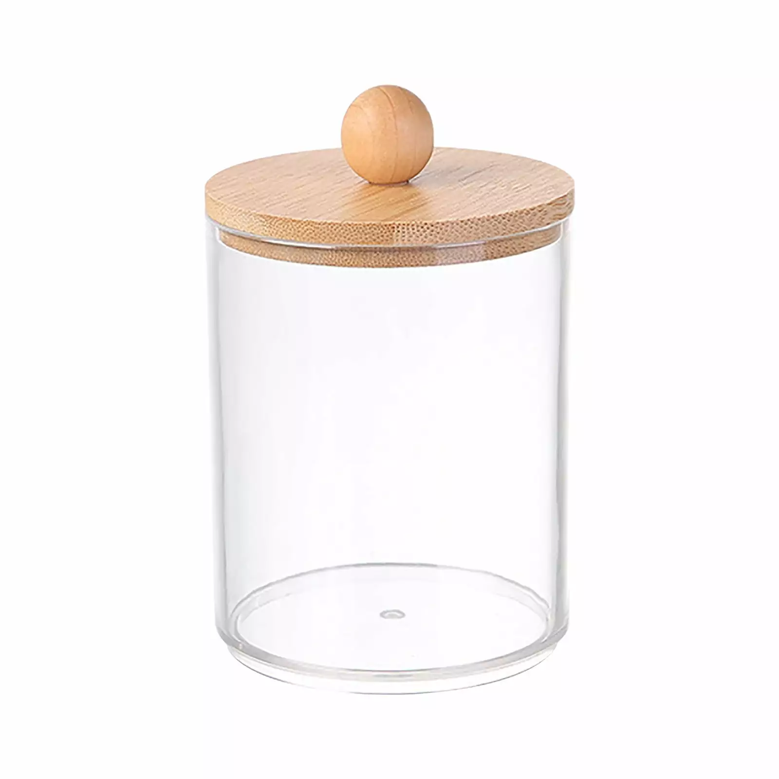 Anckoeil Qtip Dispenser Cotton Ball Cotton Swab Cotton Round Pads Floss Clear Plastic Jar Set