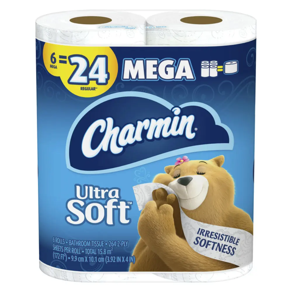 Charmin 52778 Ultra Soft Toilet Paper White 6 Roll