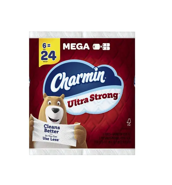 Charmin 04176 2-Ply White Bath Tissue Paper Soft and Strong