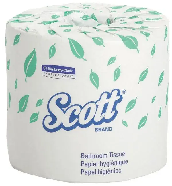 Scott 04460-80 Standard Roll Bathroom Tissue 2-Ply White 550 x 80 Count