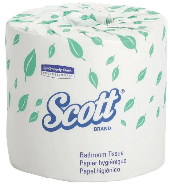 Scott 04460-80 Standard Roll Bathroom Tissue 2-Ply White 550 x 80 Count Home Use