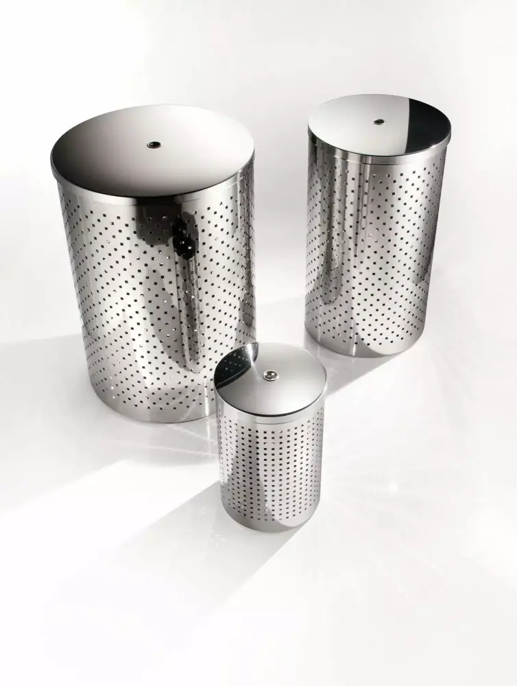 WS Bath Collections 5350 14.6-Inch Waste Bin Stainless Steel