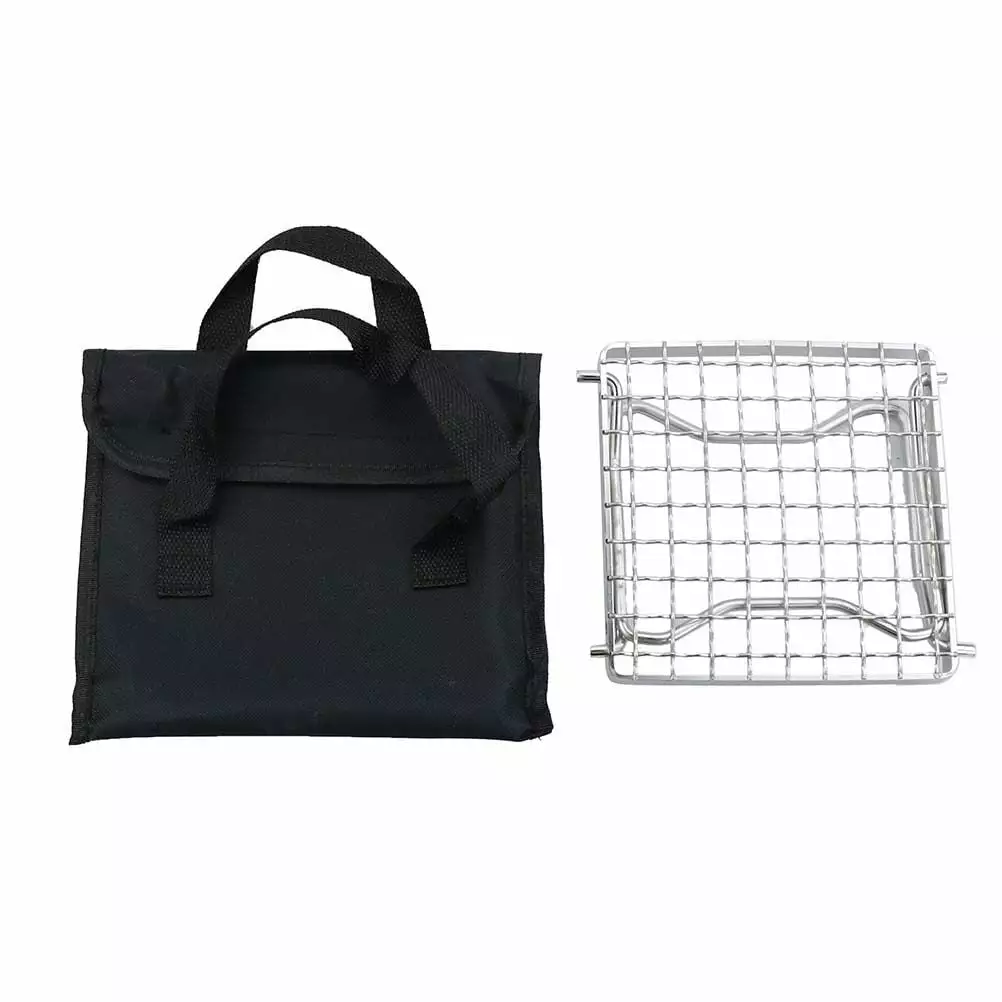 Charcoal Grill Frying Pan Travel BBQ Rack Picnic Camping Barbecue Pot Stainless Steel Weiji